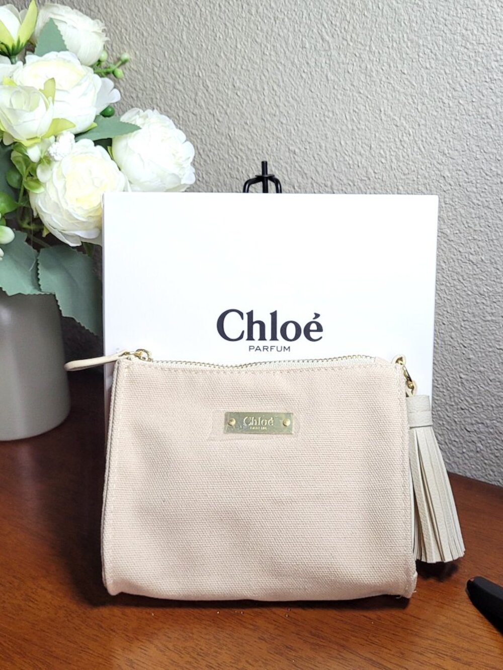 Chloe Canvas Tassel Bag